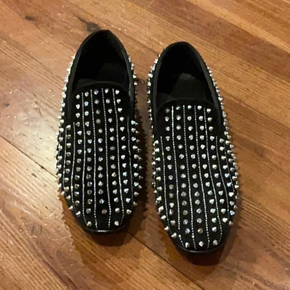 Studded Black Loafers for Prom or Homecoming